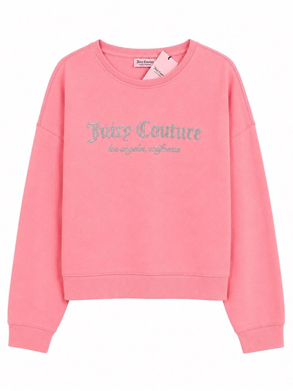 Juicy Couture Coral Pink Logo Pullover Sweatshirt
